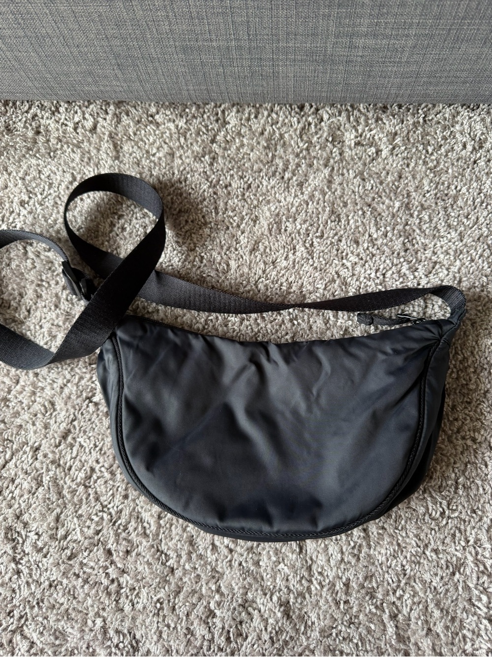 Black Crescent Crossbody Bag